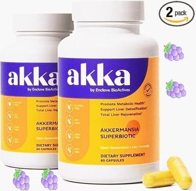AKKA Liver Support Superbiotic 2-Pack | Milk Thistle Detox & Gut Health   120 Ca