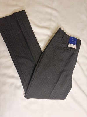 Apt 9 Womens Mid Rise Bootcut Pants Gray Straight Leg Shaping Panel Size 10 NWT