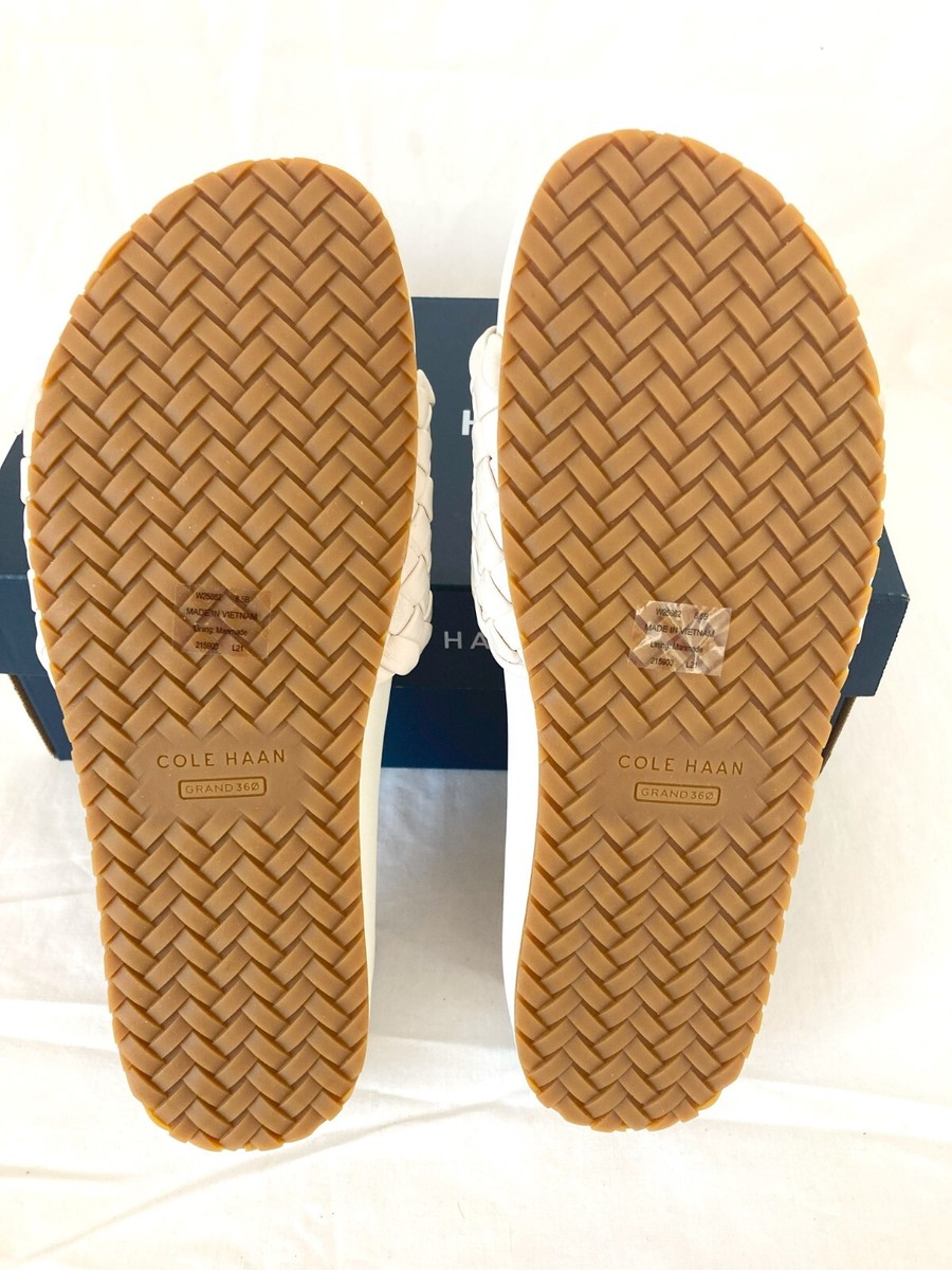Cole Haan Womens Mojave Slide Sandals Ivory Leather Size 8.5