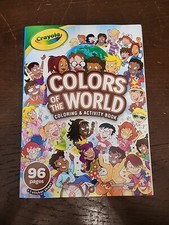 New Crayola COLORS OF THE WORLD COLORING Book 96 Pages 1 Sticker Sheet