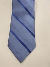 City of London Tie Blue Stripe 100 Silk