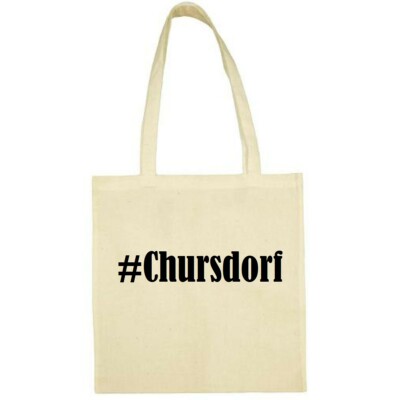 Tasche Beutel Baumwolltasche #Chursdorf Hashtag Einkaufstasche Schulbeutel Turnb