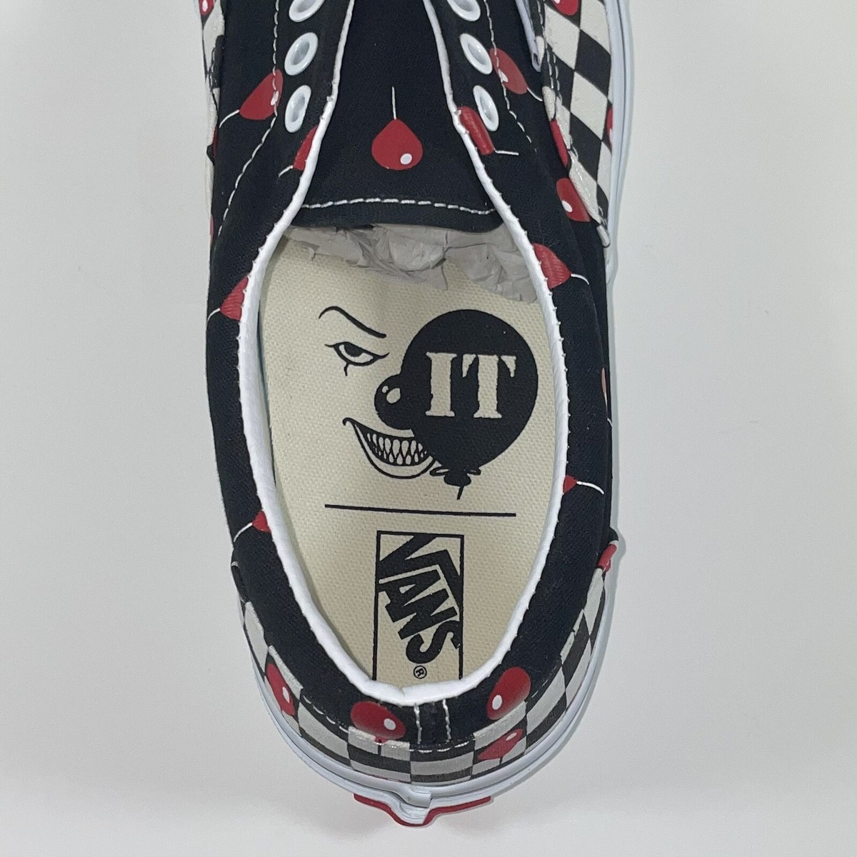 Vans x Era ‘IT’ House Of Terror ‘You\'ll Float Too’ Checkerboard Men\'s 10.5 NEW New Vans Era IT x House of Terror Skate shoes | Mercari main image 3