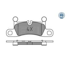 Meyle 025 251 4316/PD Bremsbelagsatz Scheibenbremse Hinten für Porsche
