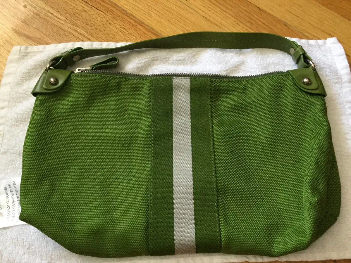 Green canvas purse sales