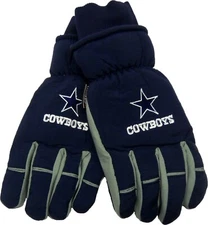 NFL Dallas Cowboys Grossman Cap Men's Winter Ski Glove w/ Rubber Gripper Palm