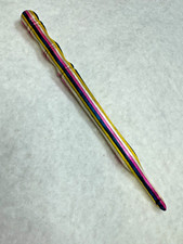 Hand Carved Colorful Mountain Meadow WOOD YARN CROCHET HOOK size H
