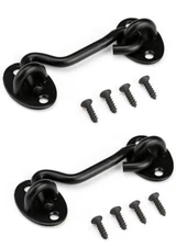 2 Pack 4” Door Latch Gate Latch for Wooden Fence Barn Door Lock Door Latch Lock