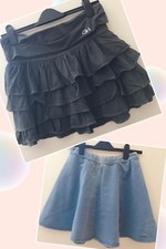 Set Of 2 Abercrombie Hollister Gilly Hicks Women Girls Short Skirts Ruffle ALine