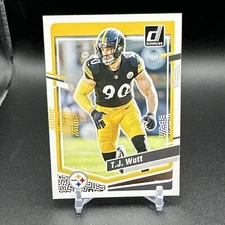 T.J. Watt 2023 Panini Donruss Football Base Card #254 Pittsburgh Steelers