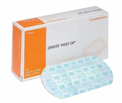 OpSite Post-Op Dressing w/ Absorbent Pad, 4-3/4'' x 4'', Box of 10  4 PACK