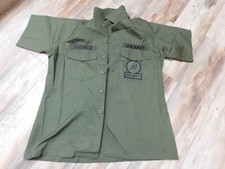 US NAVY SEABEES MANS UTILITY OG 507 SHORT SLEEVE SHIRT SIZE 16.5 x 32