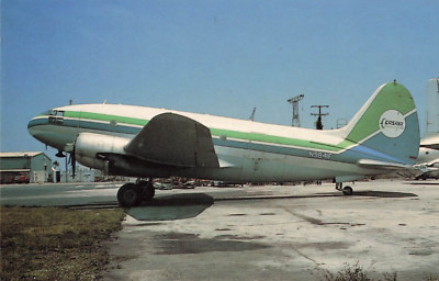 Postcard Airline CASAIR Curtiss C-46A-35-CU N9841F CC7.