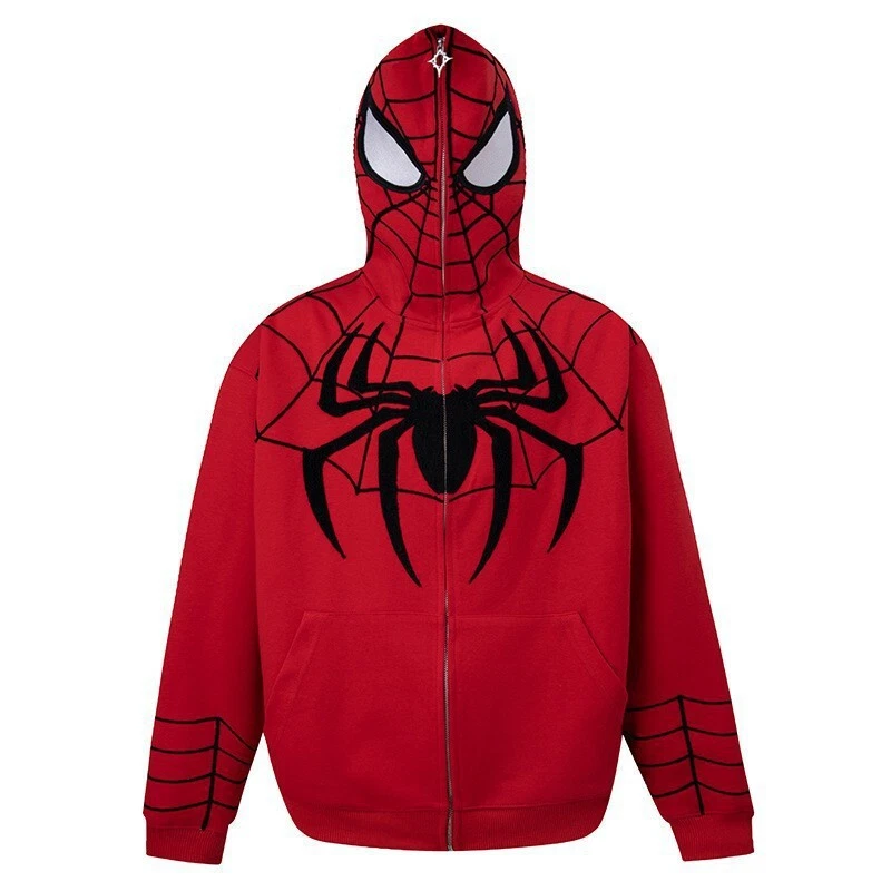 Unisex Marvels Spiderman Hoodies Sweatshirt Zipper Coat Jumper Jacket Top Gifts