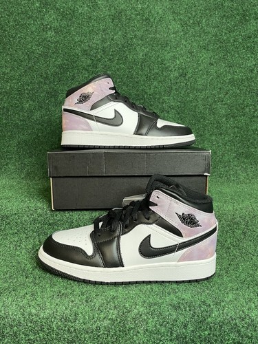 Nike Air Jordan 1 Mid Tie Dye Bleached Amethyst Wave Youth 6.5y New  DM6216-001 | eBay