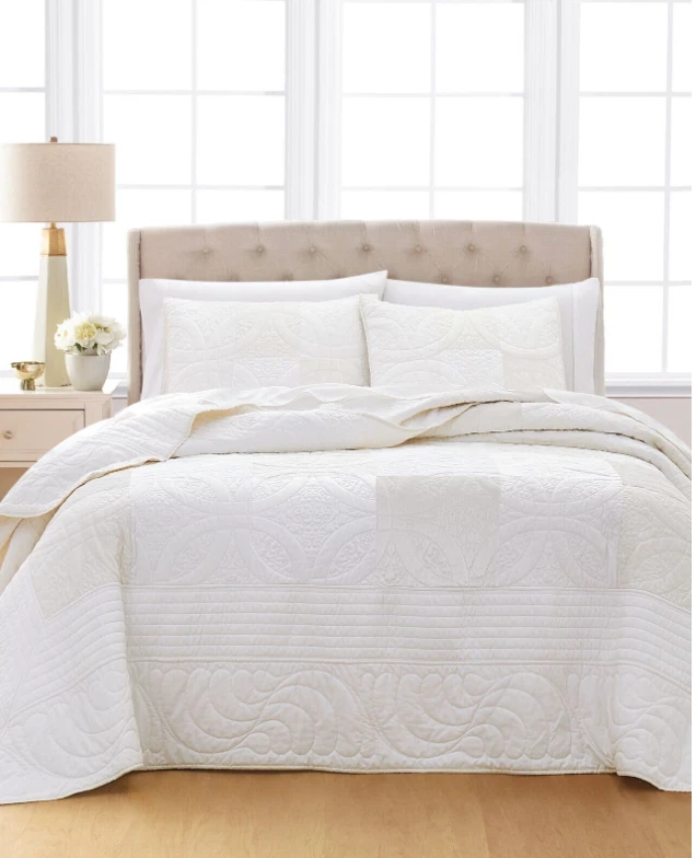 COLEÇÃO MARTHA STEWART Alianças de Casamento 100% Algodão Colcha Completa Twin $220 - Imagem 2 de 2