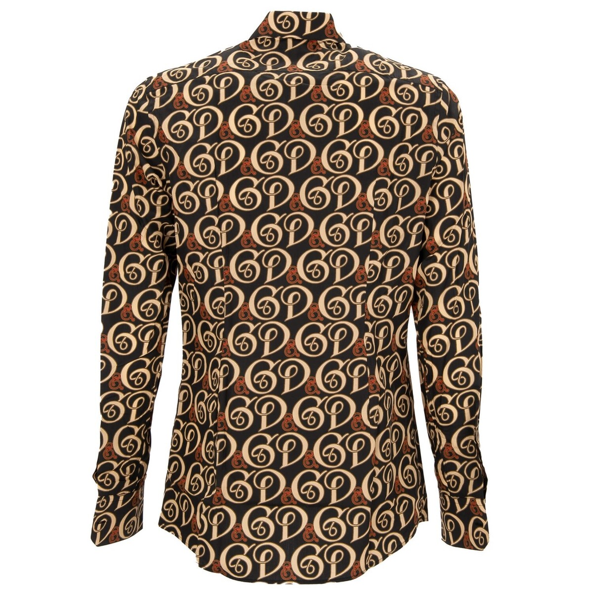 エ*ー様 DOLCE & GABBANA GOLD 長袖シャツ サイズ41 DOLCE & GABBANA DG Logo Cotton Shirt GOLD Black Beige Orange 13331