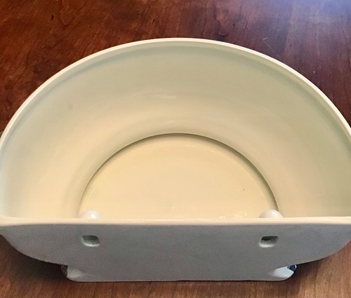 RAR Gien France Fayence Lavabo Wandbecken, Neoklassizistische Renaissance Delfine - Bild 11 von 13