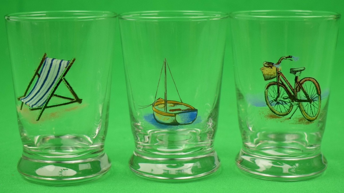 Set x 3 Polo Ralph Lauren Cocktail Shot Glasses