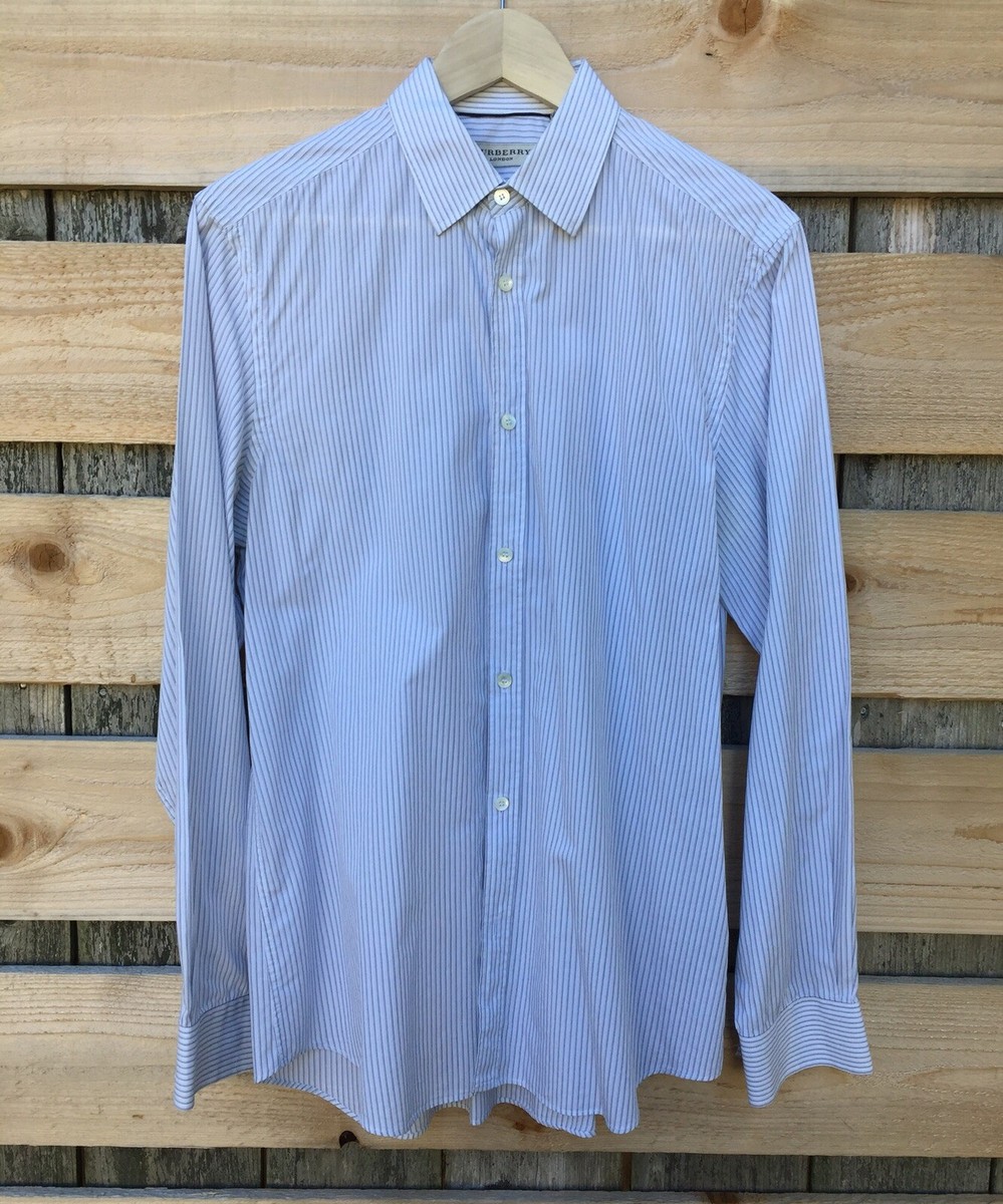 Burberry Mens Button Down Stripe Dress Shirt Size Large | eBay