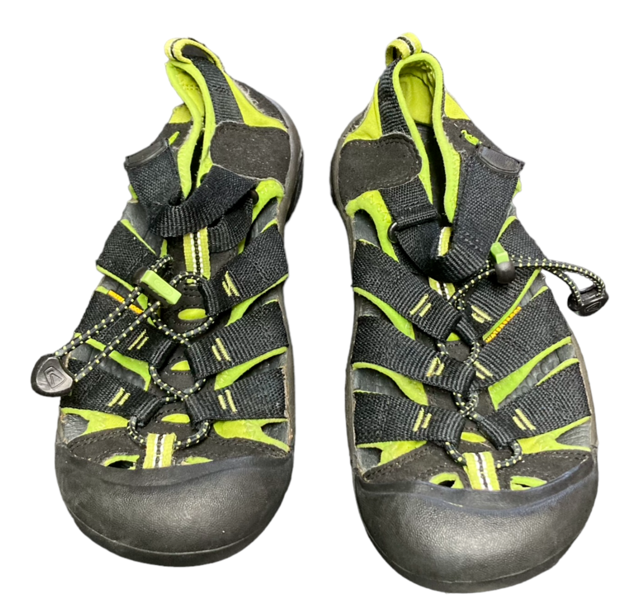 Sandali da trekking impermeabili Keen Newport H2 da donna taglia 5 verdi lavabili neri