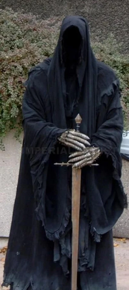 Ring Wraith Costume Nazgul Costume/Nazgul Helmet/Gloves/Black Cape Halloween - Image 4 of 4