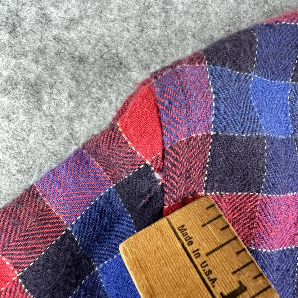 Camisa de Franela Altamont Para Hombres Pequeña Azul Roja Ajustada Patinador Botón a Cuadros Manga Larga* Foto 3 de 4