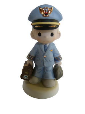 Precious Moments Our Heroes In The Sky Pilot Figurine 2002