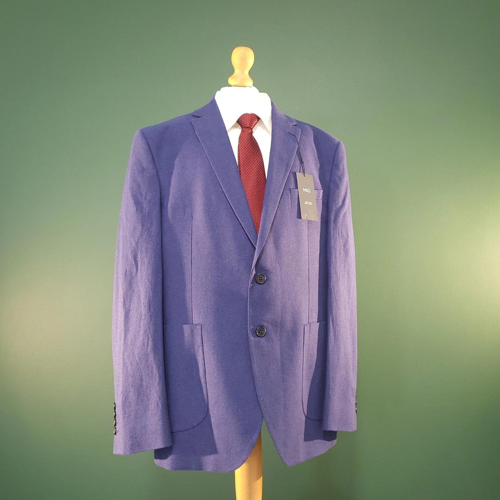 Marks & Spencer Linen Rich Blazer Men's 42 Regular Blue Single Breasted Jacket
Opens in a new window