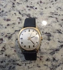 Vintage Timex Electric Watch Men Gold Tone Genuine Original Leather Strap!!