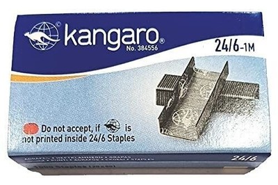 Pack Of 20 Box Kangaro Heavy Duty Size 24/6-1M Big Stapler Pin Use Office AEs
