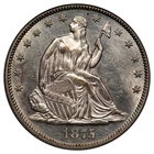 1875 50C Liberty Seated Half Dollar PCGS AU58