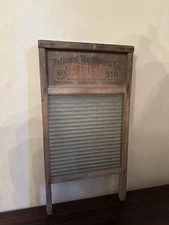 Vintage National Washboard Co No. 510 Glass Washboard – Chicago USA – Rare