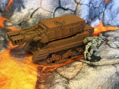 Imperial Guard Mars Traitor Sci Fi Rusted Tank Terrain 40K 28mm B