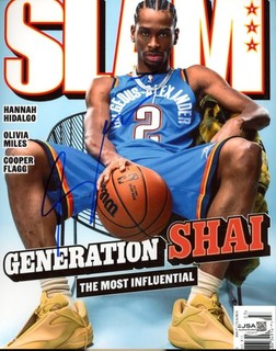 Adesivo Shai Gilgeous Alexander firmato 8x10 Oklahoma City Thunder foto AUTO JSA