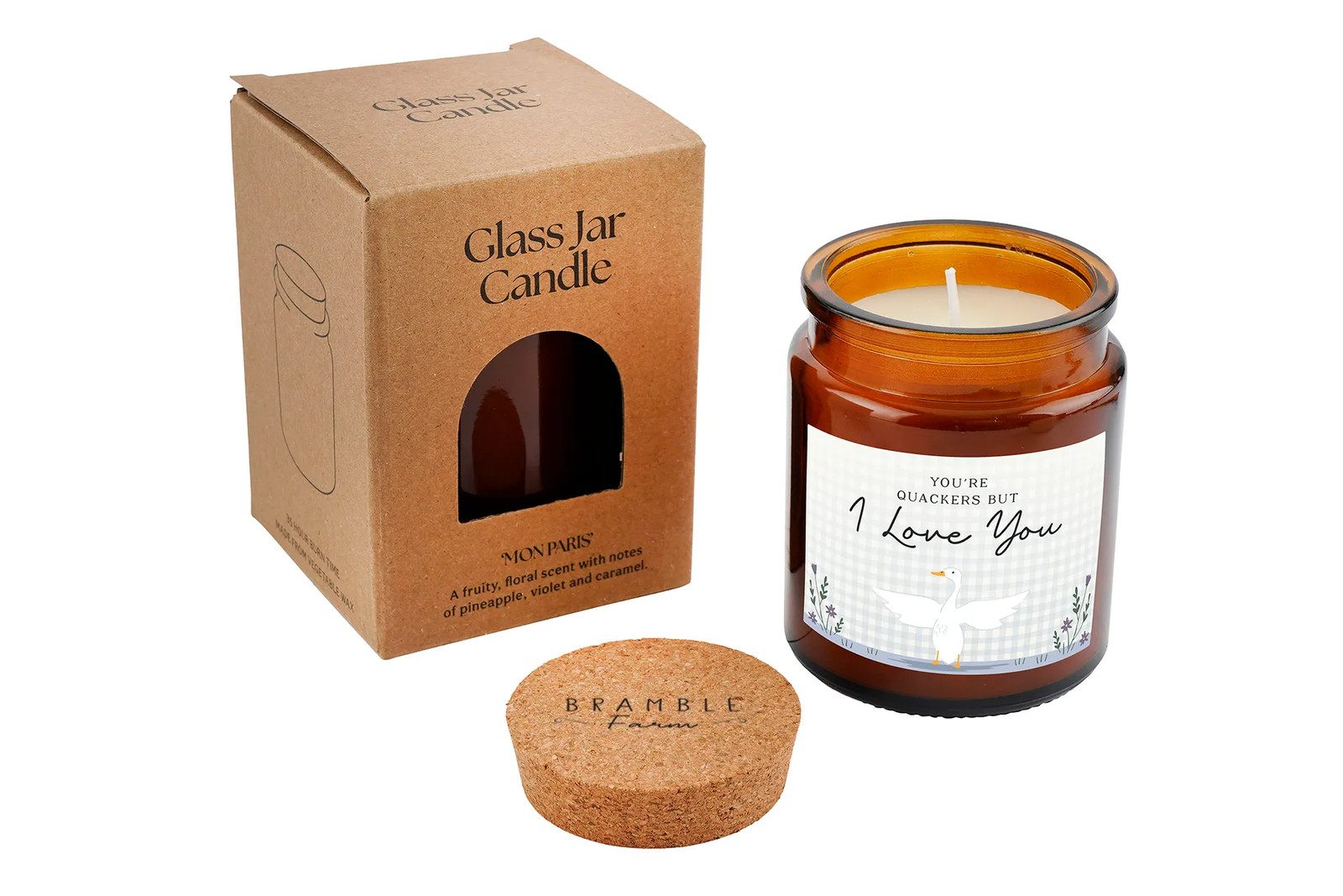 Brown Jar Candle • “You’re Quackers” • Scented • Country Décor • Friendship Gift
