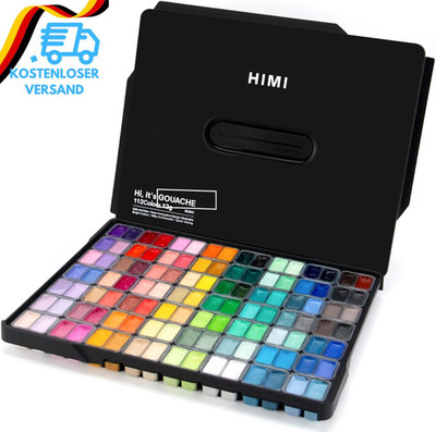 ARTFLY HIMI Gouache Farben Set, 112 Farben X 12 Ml, Einzigartiges Twin-Jelly-Cup