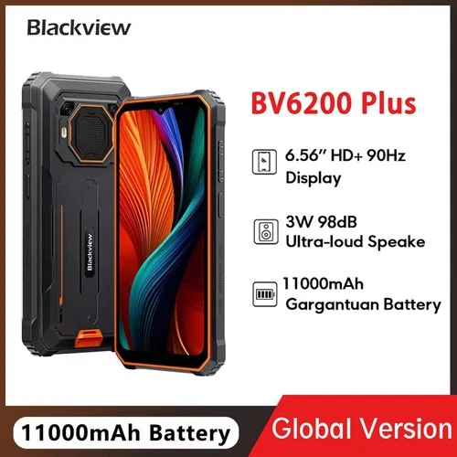Blackview BV6200 Plus Rugged Phone 8GB+256GB 6.56'' Display 11000mAh NFC Global