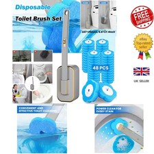Toilet Cleaning Brush - Long Handle Disposable Set for Hygiene Cleaning