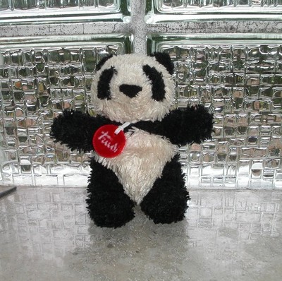 Trudi Pandabär Bär Panda schwarz beige 18 cm
