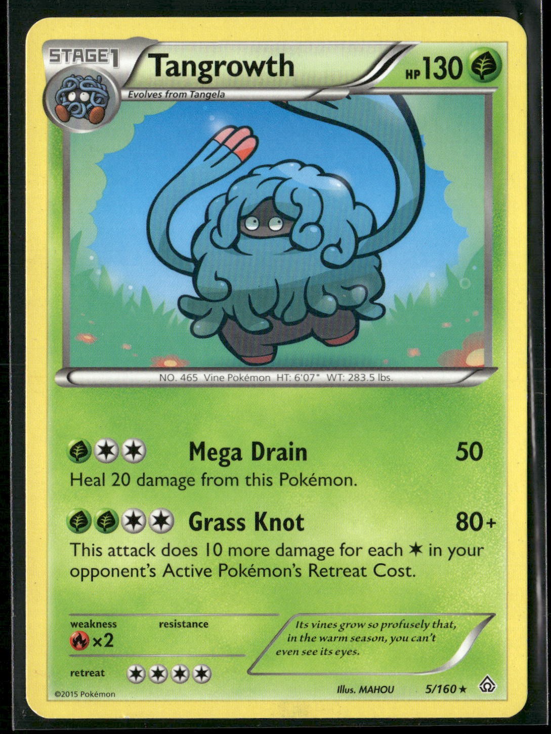 Tangrowth 5/160 Rare Primal Clash Pokemon Heavily Played