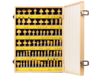 70 Bit Professional C3 Carbide Router Bit Set - 1/2'' Shank - Yonico 17702