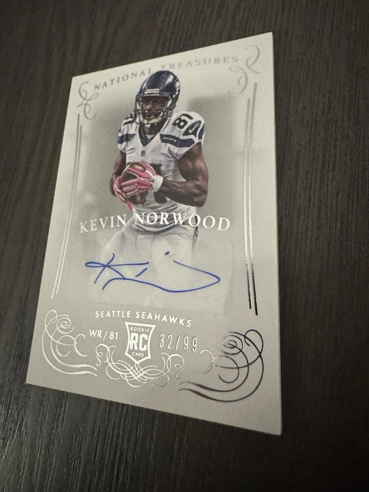 2014 Panini National Treasures Signatures /99 #209 KEVIN NORWOOD Auto Rookie RC - Image 3 of 4