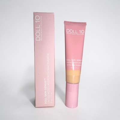 NIB~ Doll 10 Genius Tinted Moisturizer 1 fl oz Niacinamide 1.5 Shade #18