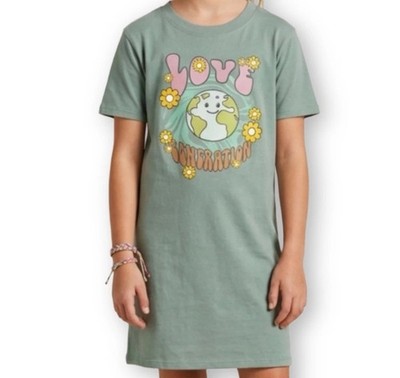 Art Class Girls Large Graphic Love Earth Generation Short Sleeve Knit Nightshirt
