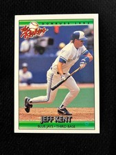JEFF KENT ROOKIE 1992 DONRUSS THE ROOKIES NRMT BLUEJAYS BASEBALL CARD !!!!!!. rookie card picture