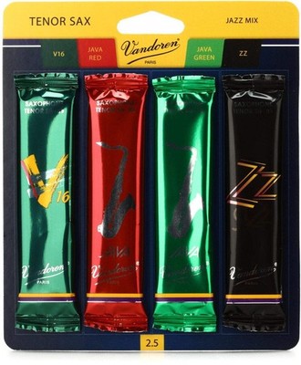 Vandoren 2.5 Tenor Sax Reed Mix Card