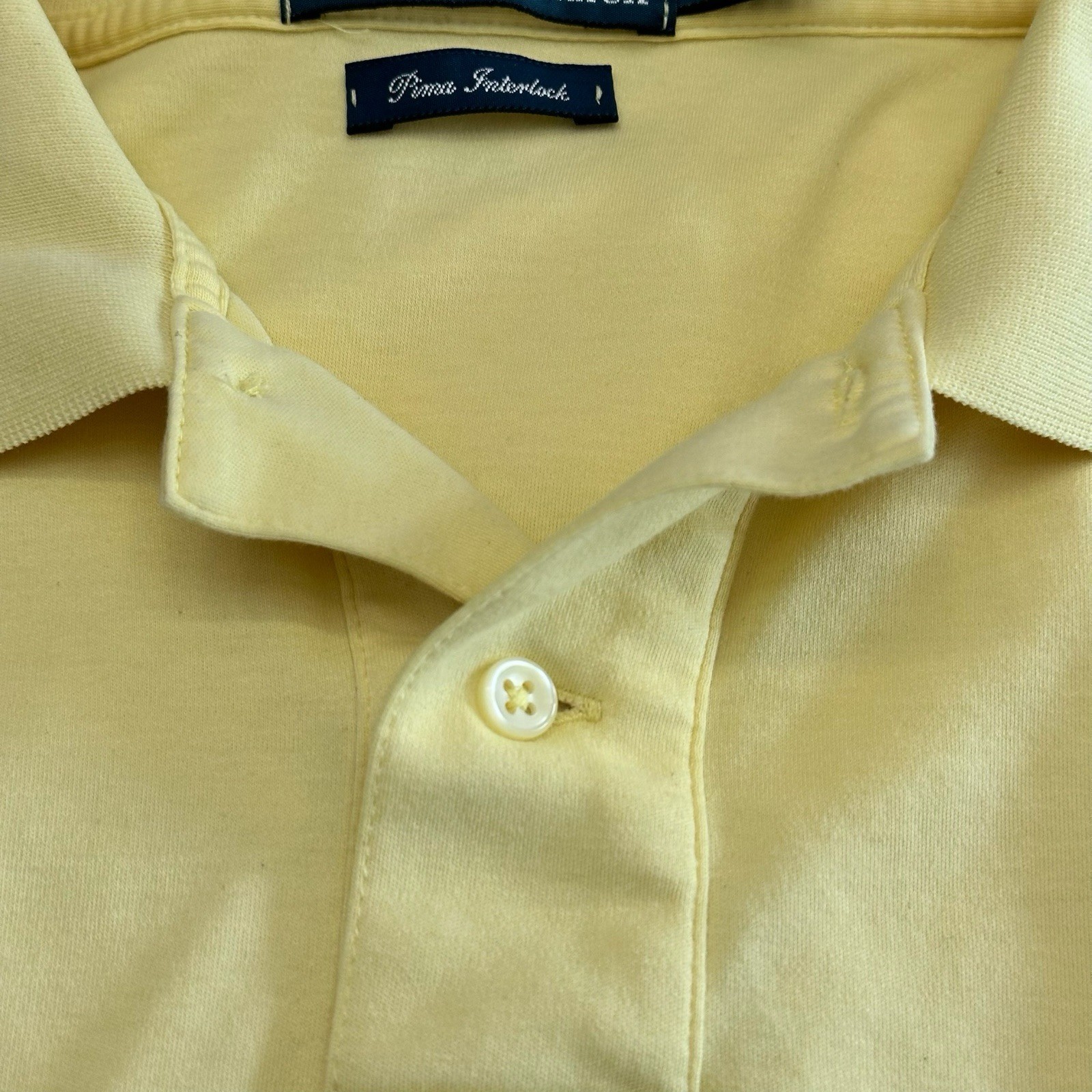 Polo Ralph Lauren gialla manica corta piqué polo golf camicia uomo taglia L logo pony
