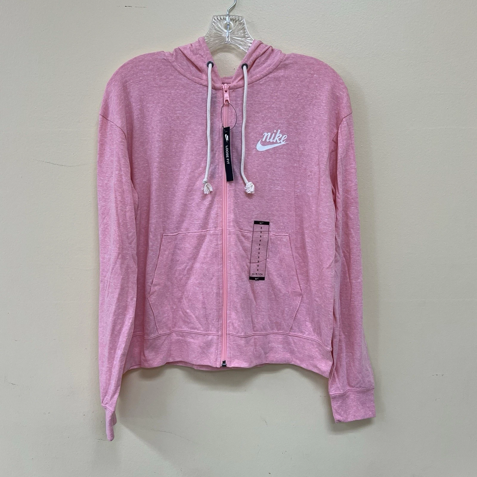 Womens Size Small Nike Hooded Sweatshirt Lightweight Pink Vintage CJ1694 697