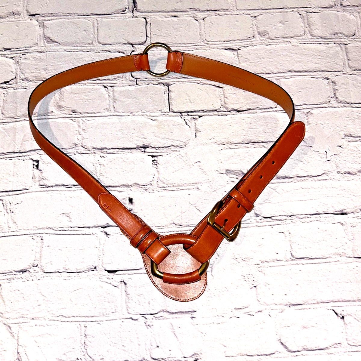 Lauren Ralph Lauren Wide Ring Equestrian-Belt-Wide. XL Equestrian D-Ring Suede Belt main image 3